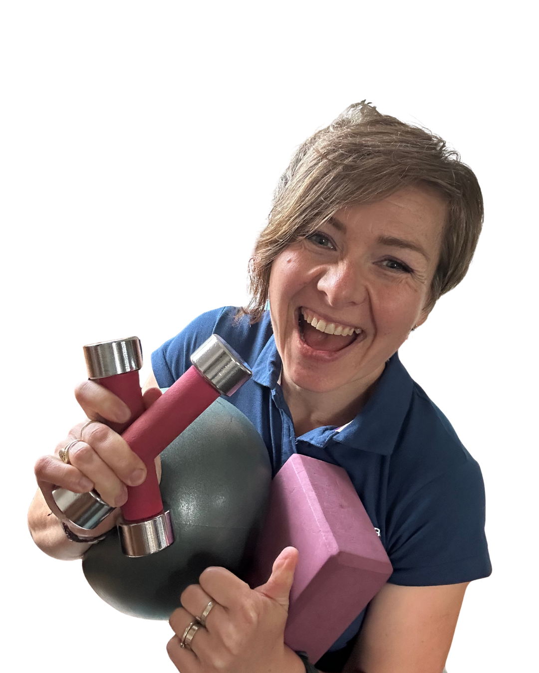 Iveta při cvičení